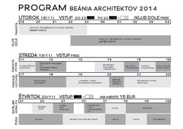 Beánia architektov 2014 - program