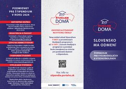 Štipendiá pre talentovaných domácich študentov z Plánu obnovy a odolnosti