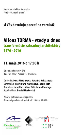 Alfonz Torma - vtedy a dnes