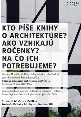Diskusia o knihe: Ročenka slovenskej architektúry 2014/2015