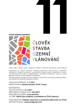 Konferencia ČLOVEK, STAVBA, ÚZEMNÉ PLÁNOVANIE