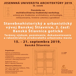 Jesenná univerzita architektúry 2019 