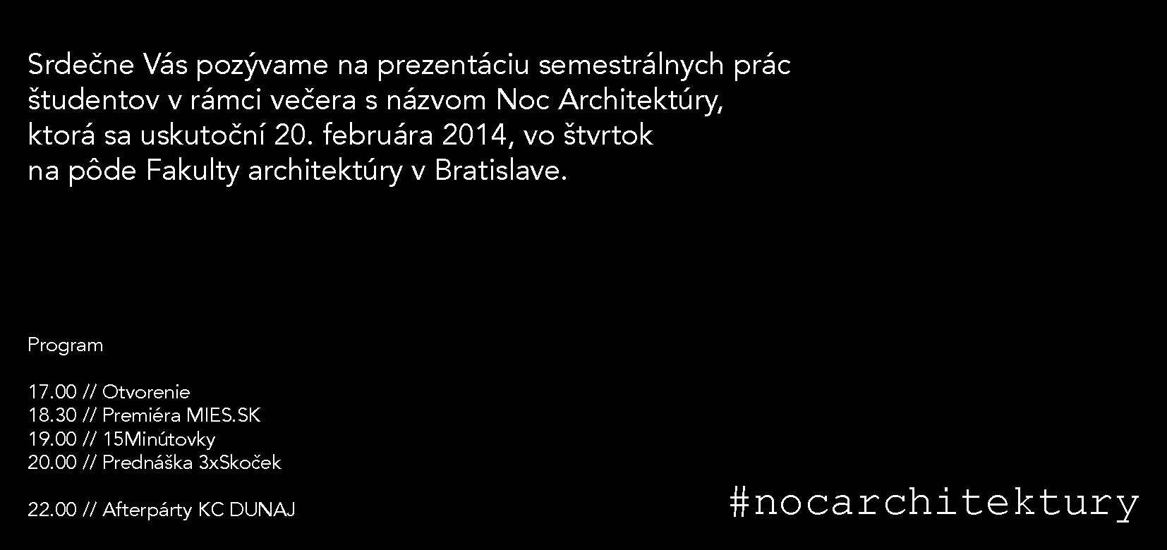 Noc architektúry_LS_2013/2014_program