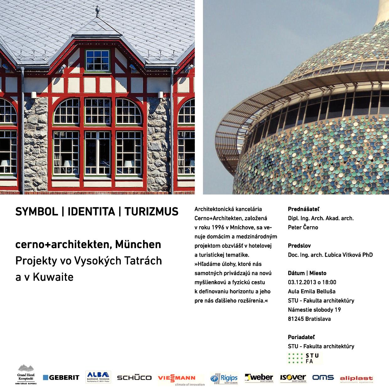 cerno+architekten - SYMBOL/ IDENTITA/ TURIZMUS - prednáška