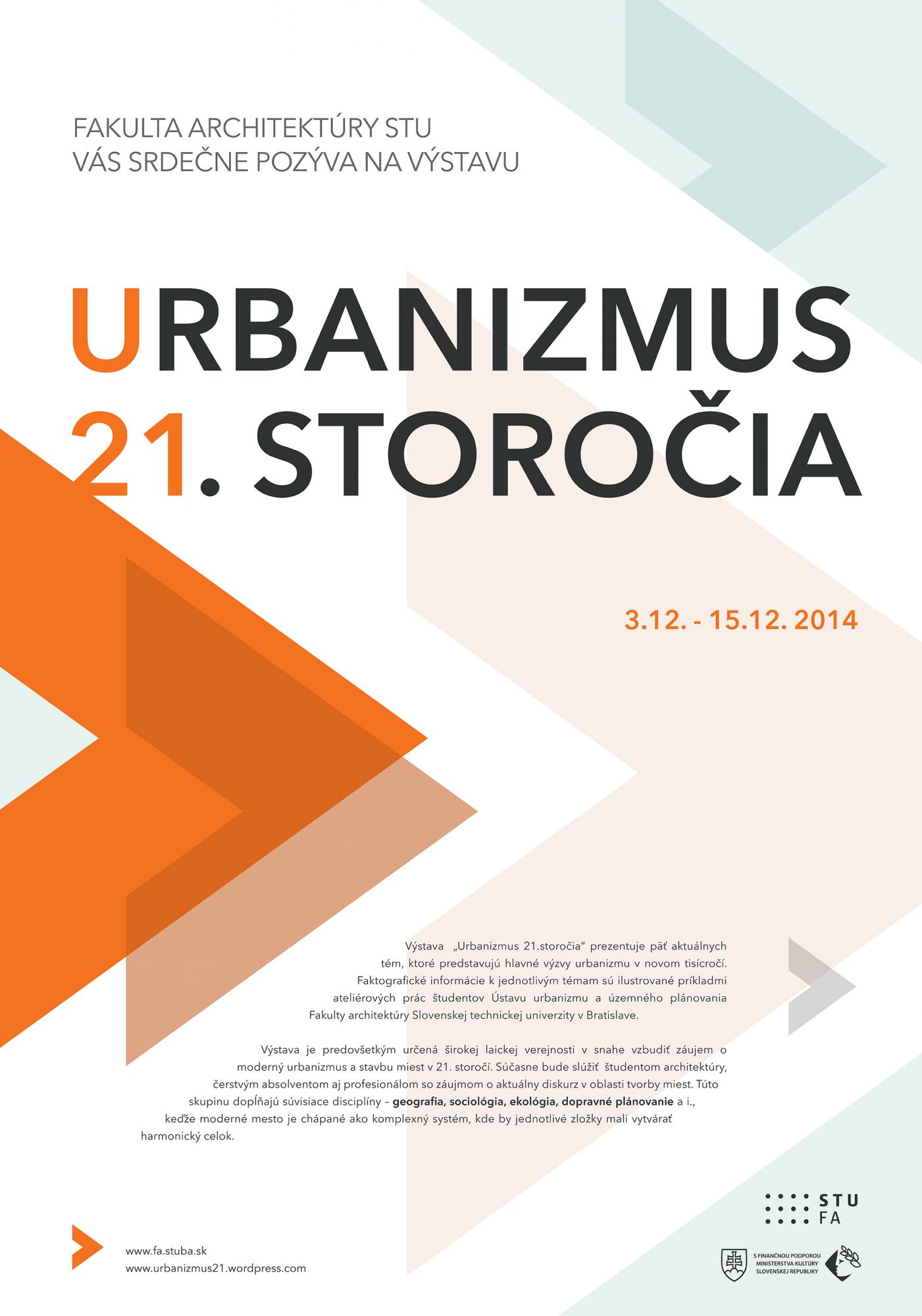 Urbanizmus 21. storočia - výstava - poster