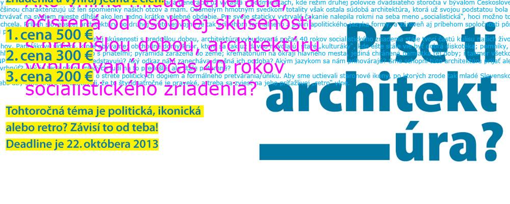 Píše ti architektúra? /esejistická súťaž/